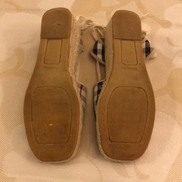 Burberry Tie Up Wedge Platform Espadrilles - Picture 2 of 4